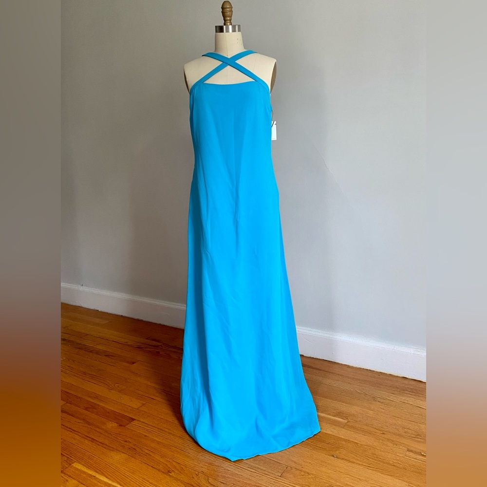 DVF | Joni 100% Silk Blue Gown | Sz 10